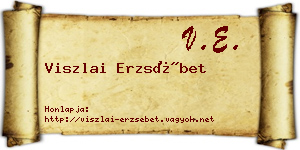 Viszlai Erzsébet névjegykártya