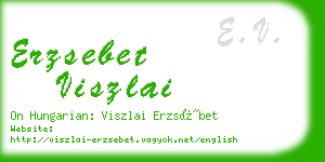 erzsebet viszlai business card